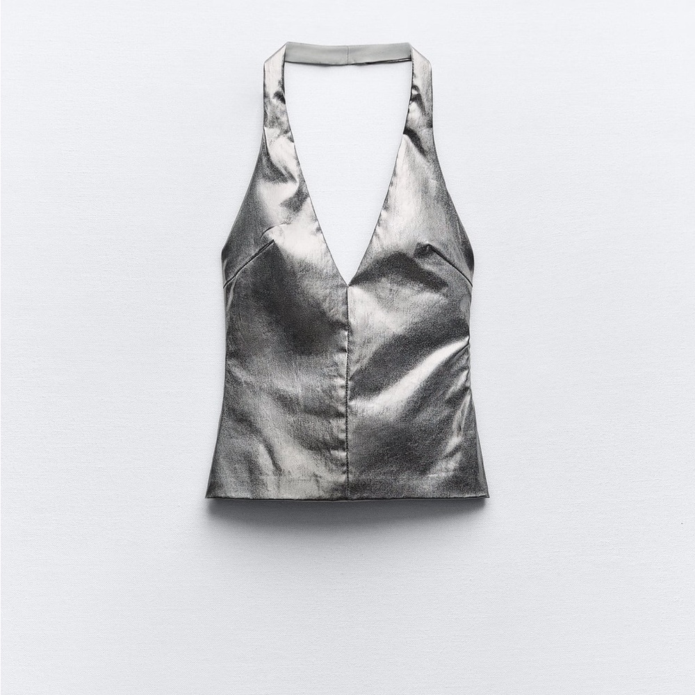 Foil halter top